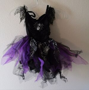 Mystical Black and Purple Spider Kids Costume